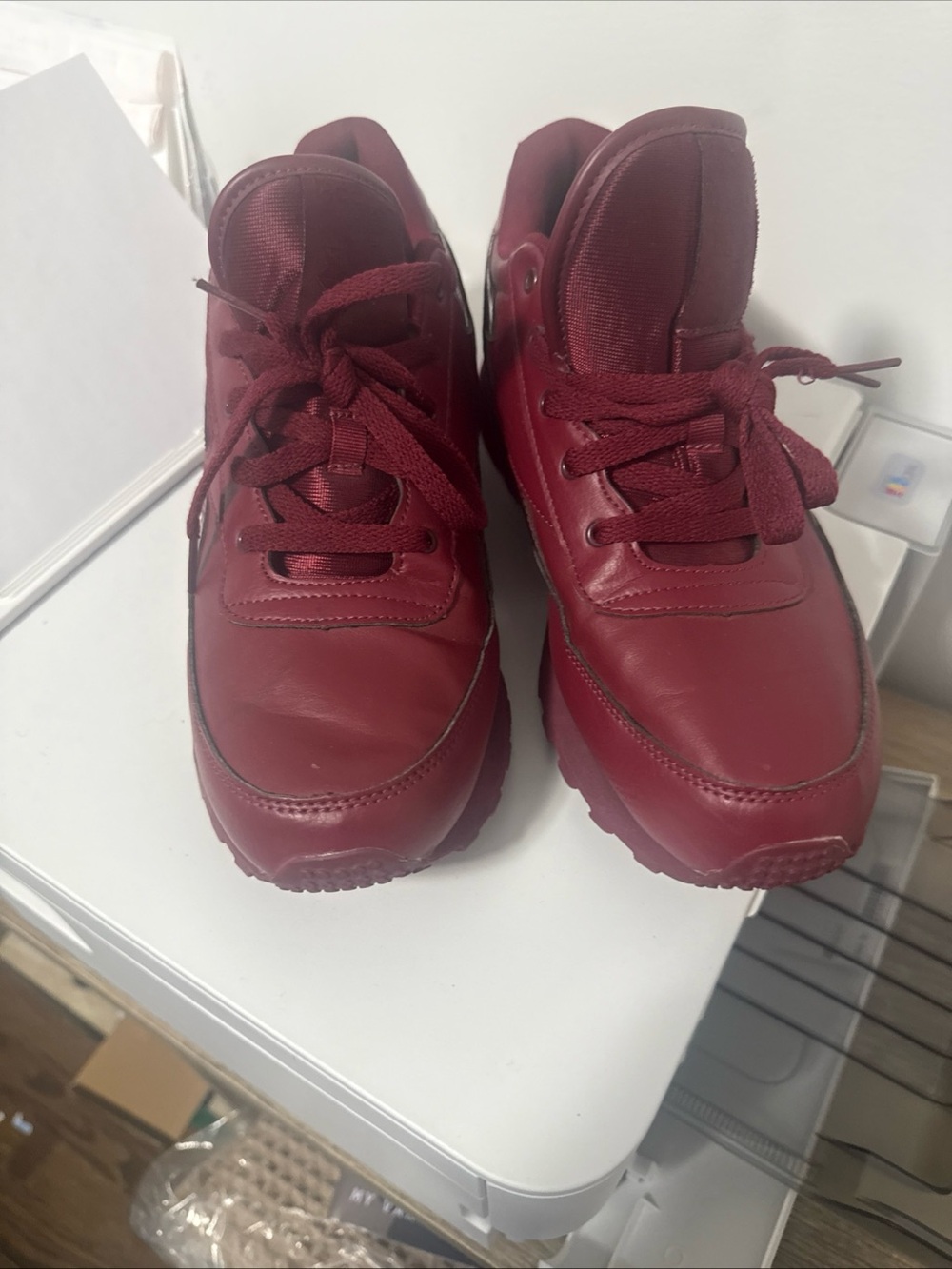Reebok Men's Burgundy Athletic Sneakers